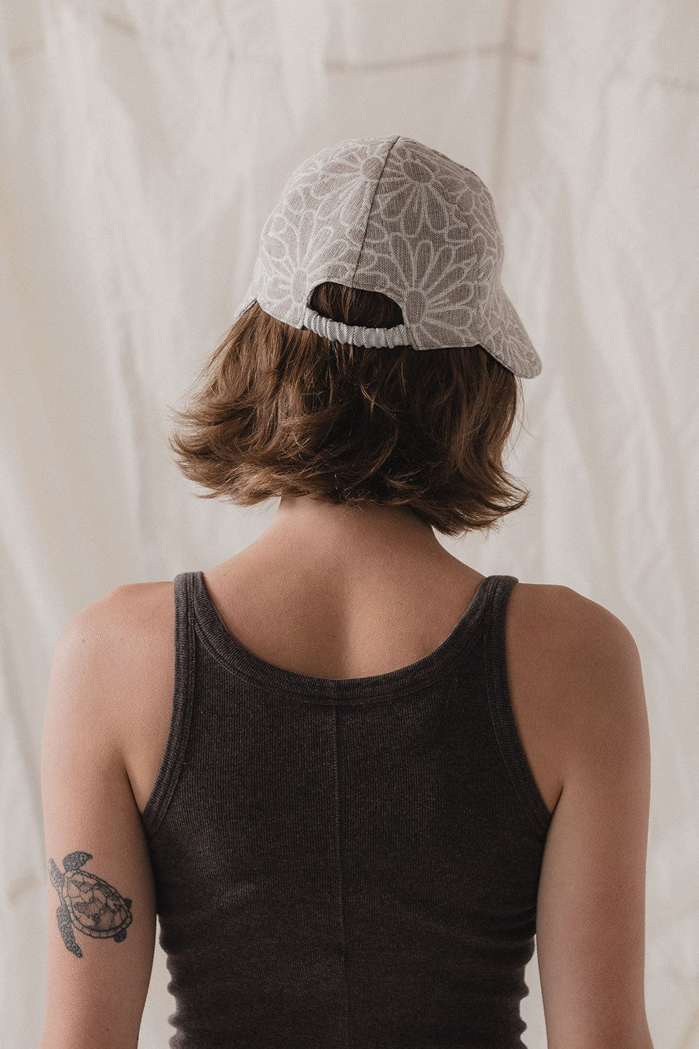 Soleil Hat in Daisy Jacquard Linen