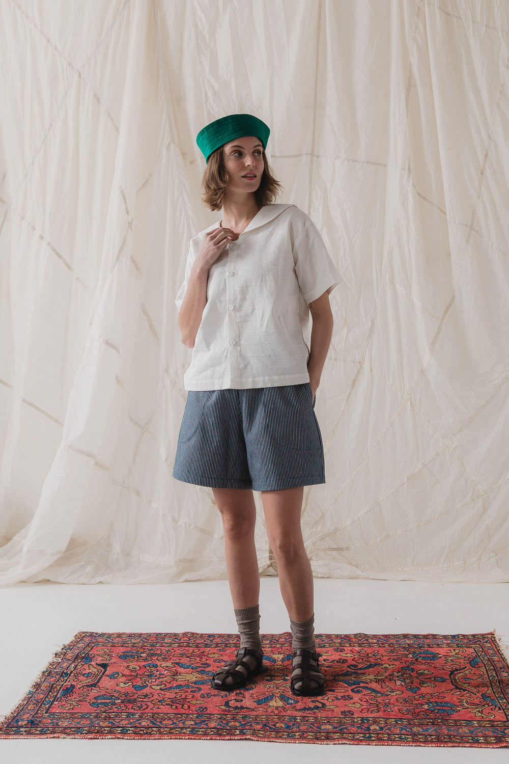 Isola Top in Salt Linen