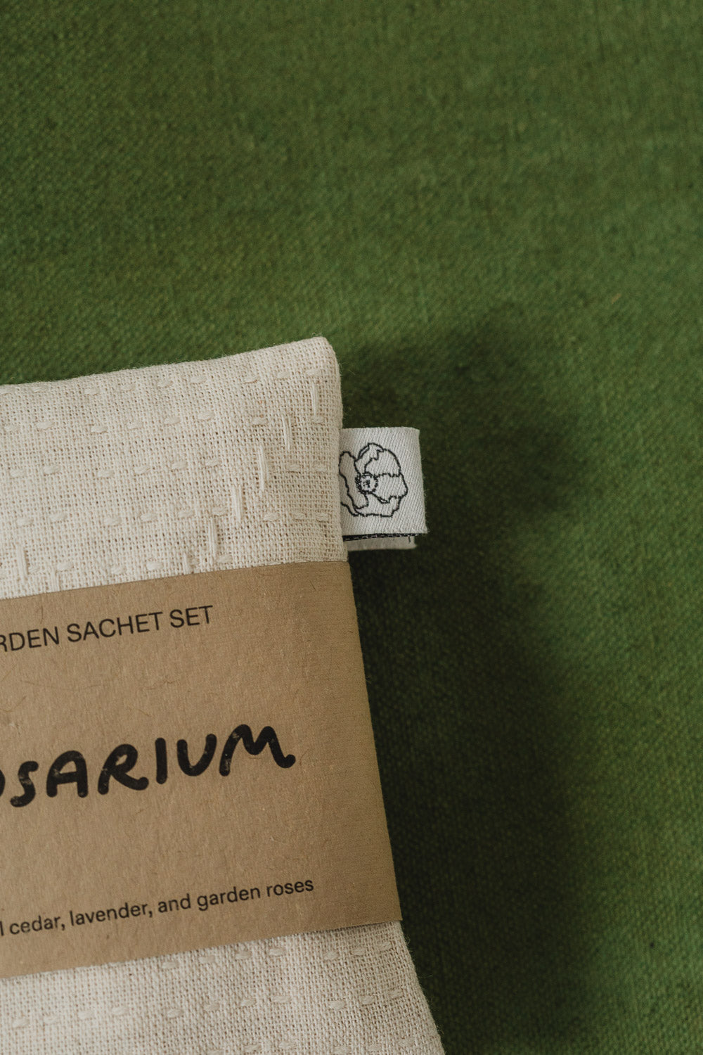 Garden Sachet Set in Natural Sashiko