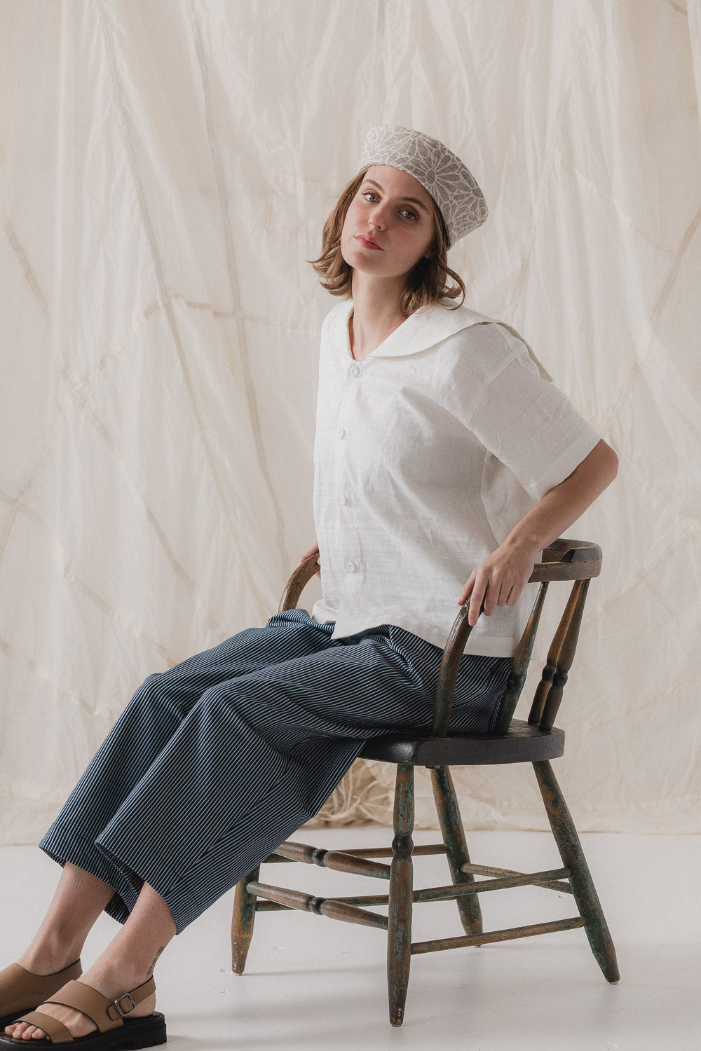 Isola Top in Salt Linen