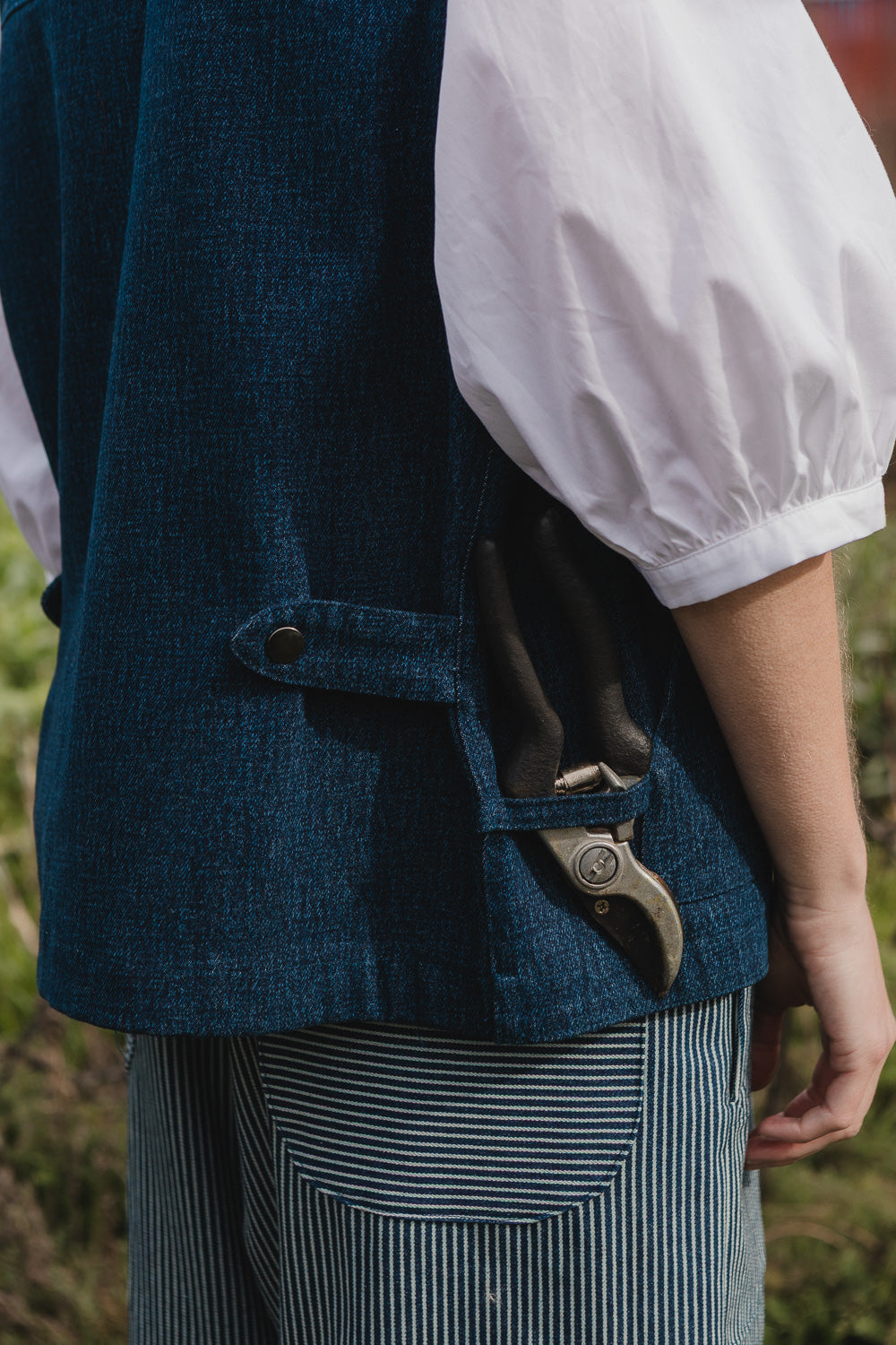 Studio Vest in Deep Indigo Denim