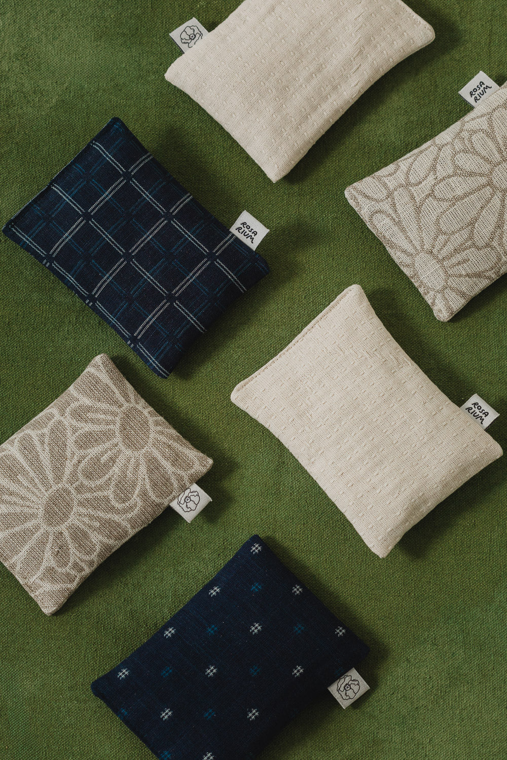 Garden Sachet Set in Natural Sashiko