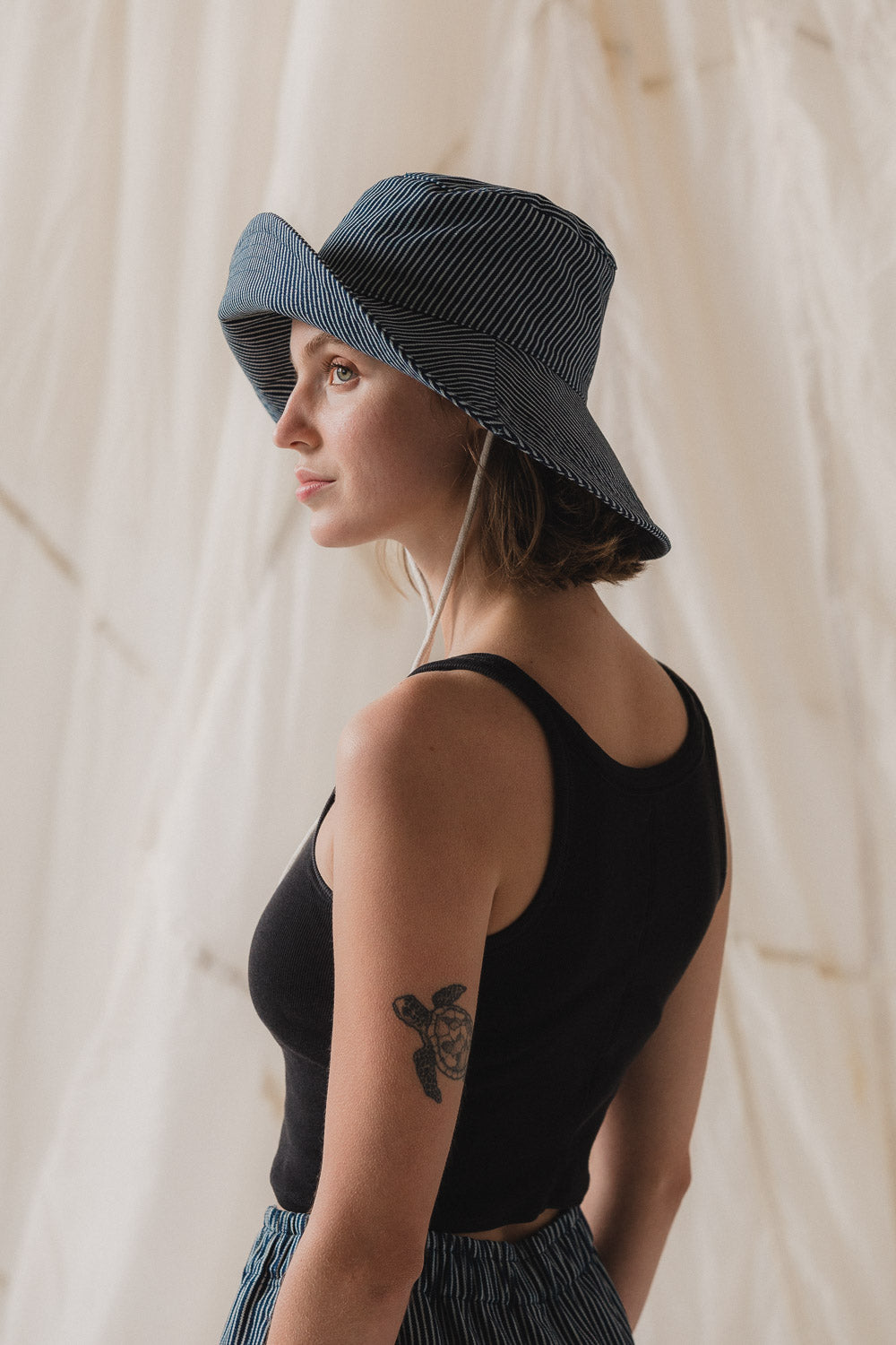 Gardener's Hat in Hickory Stripe