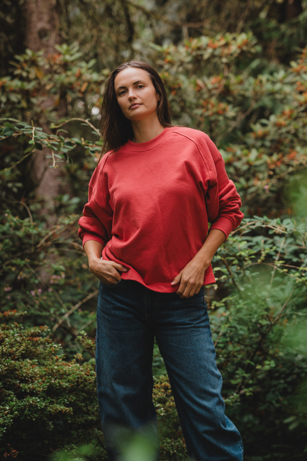 Faris Sweatshirt in Vermillion