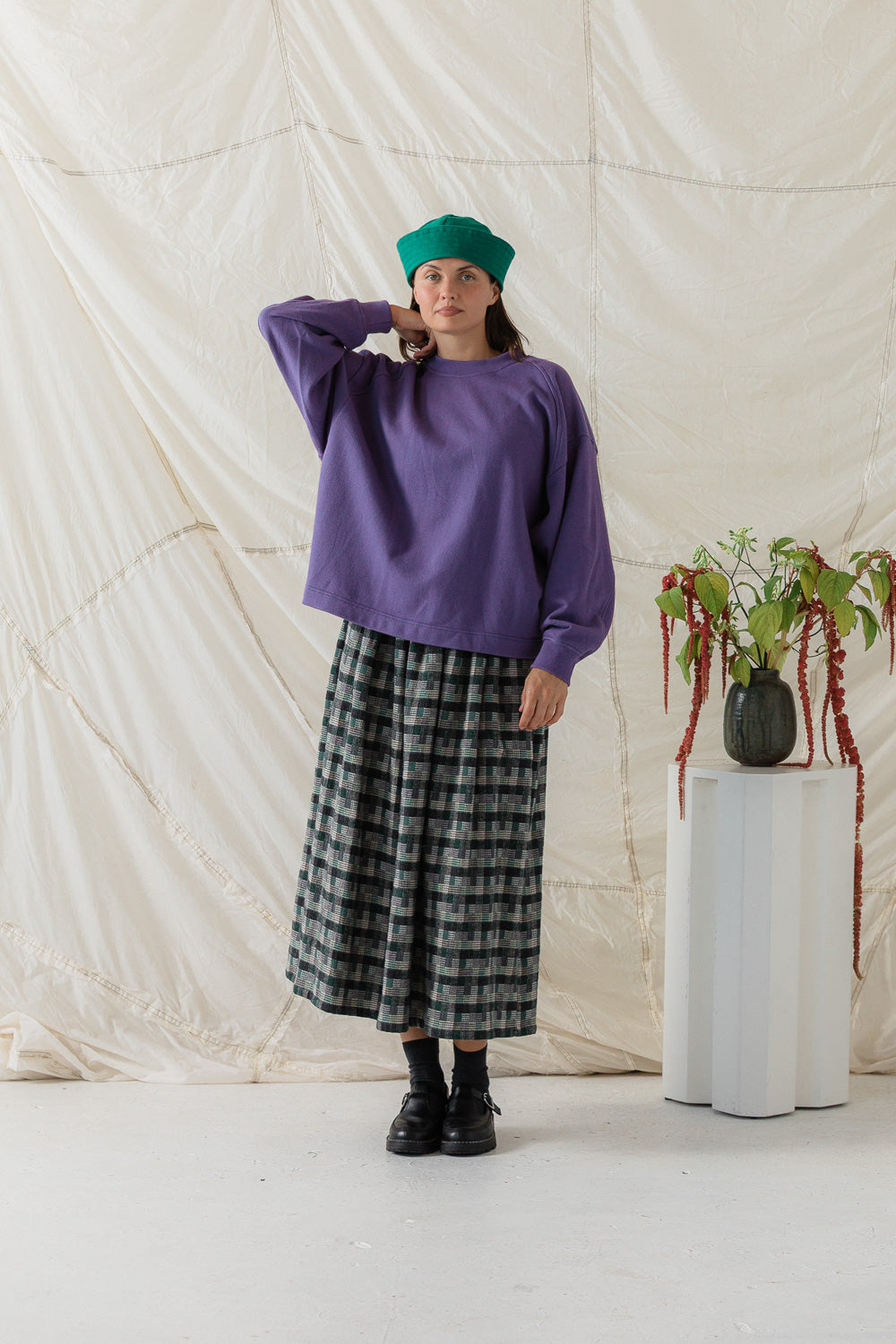 Maisie Skirt in Juniper Plaid