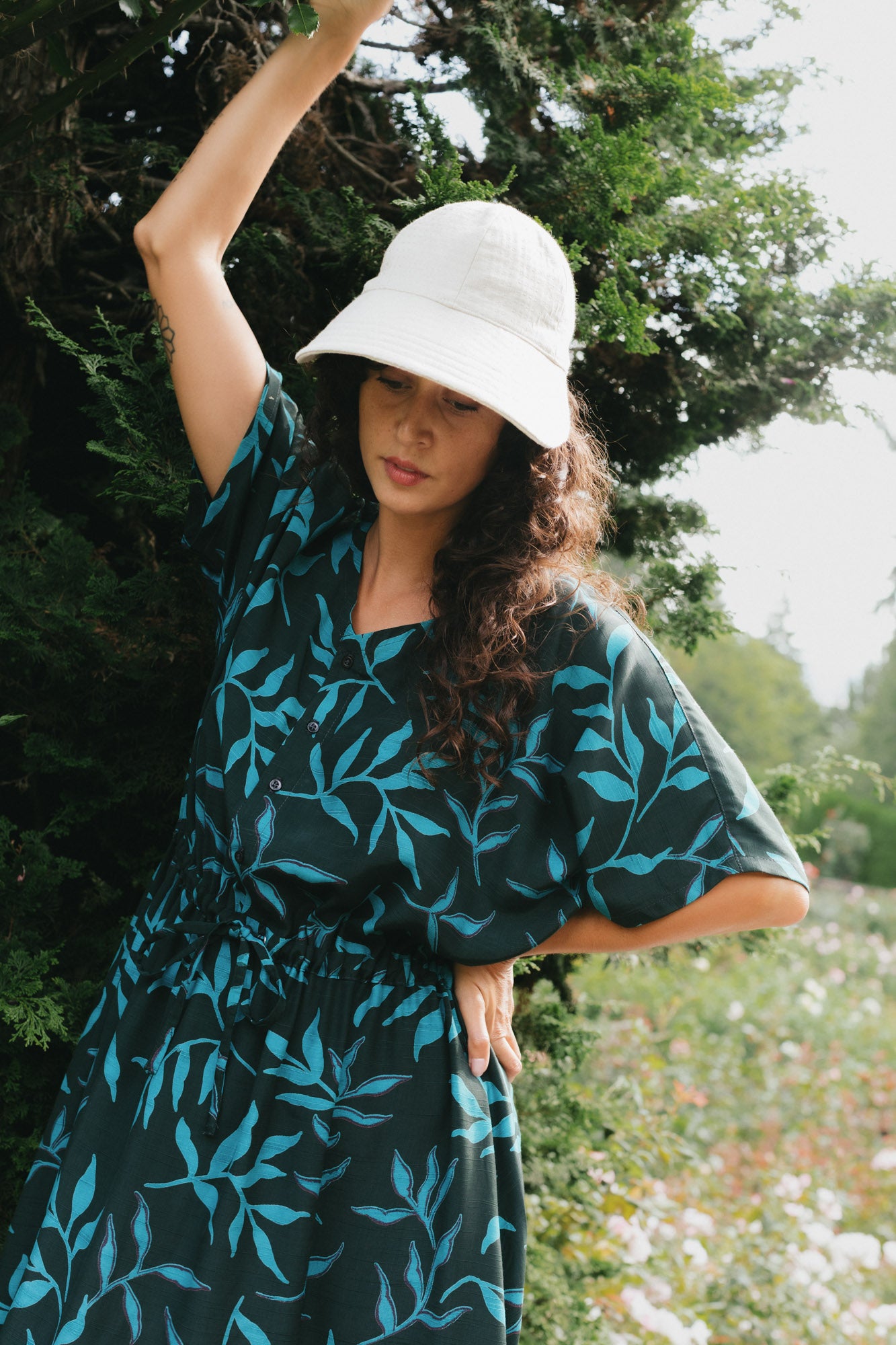 Soleil Hat in Natural Sashiko