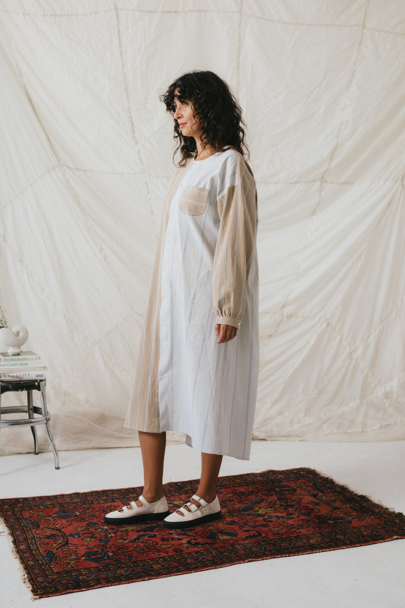 Rhys Dress in Oxford Stripe