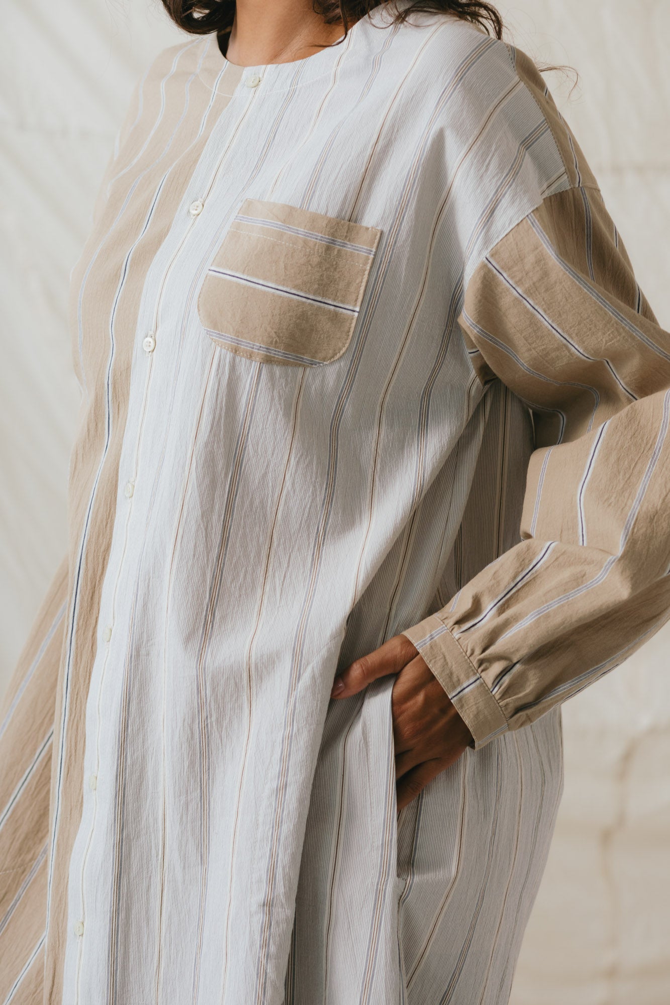 Rhys Dress in Oxford Stripe