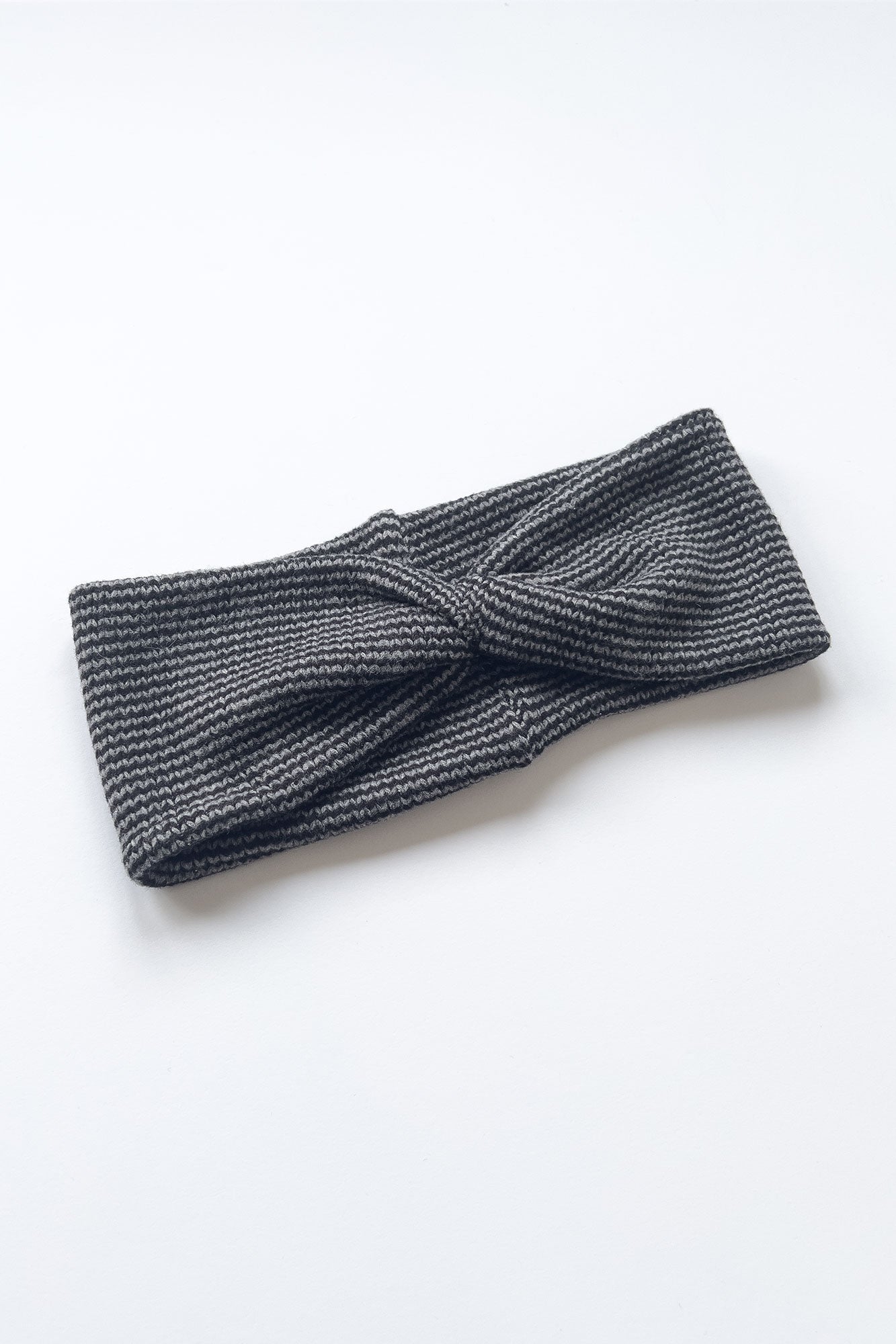 Twist Headband in Ash Stripe