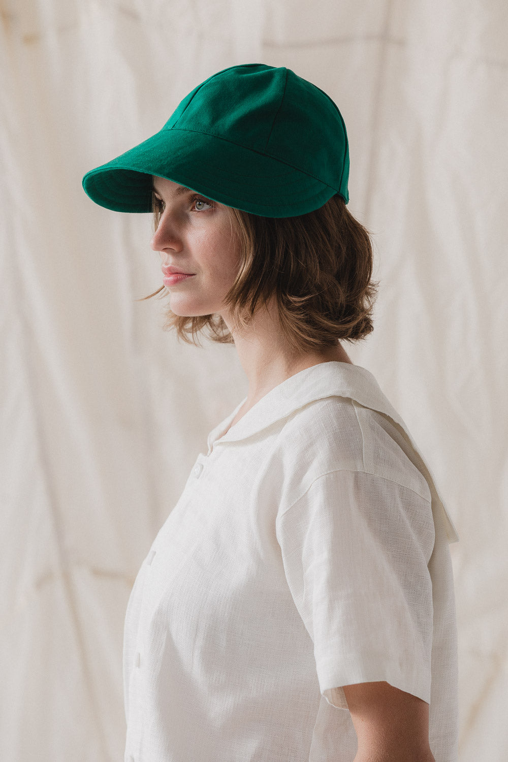 Soleil Hat in Hickory Stripe Denim - Cotton Sun Hat | Sustainable