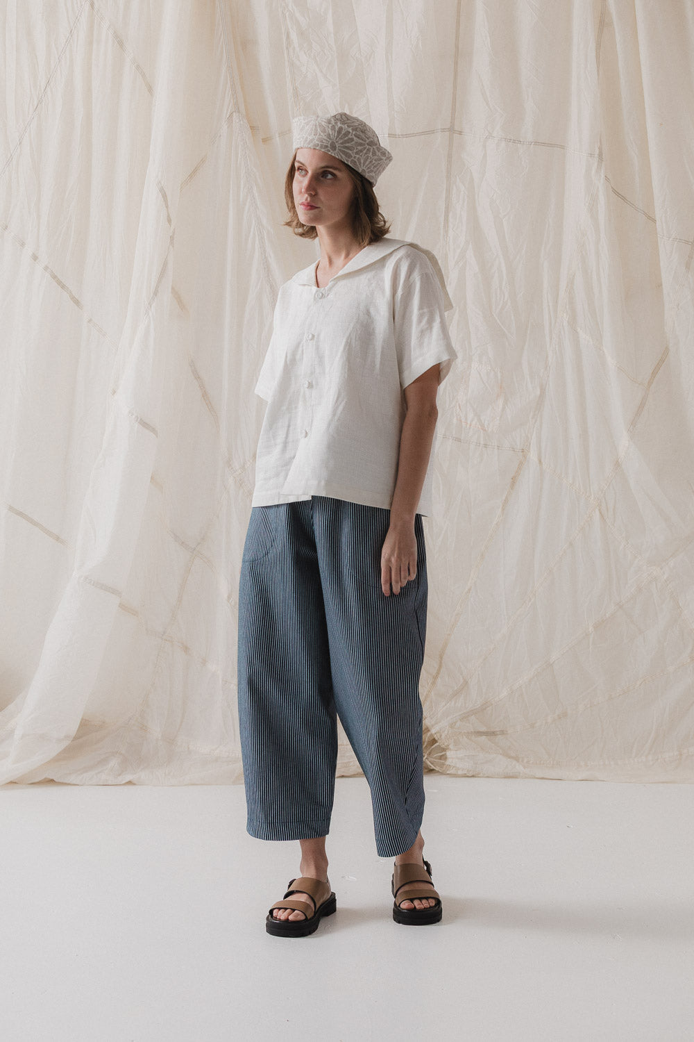 Isola Top in Salt Linen