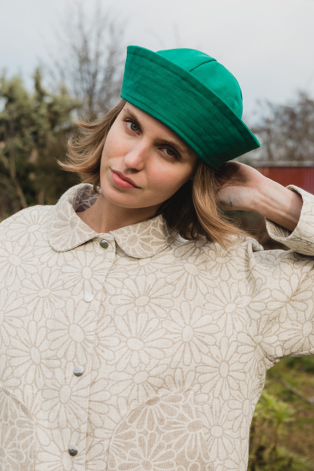 Soleil Hat in Daisy Jacquard - Canvas Sun Hat | Sustainable