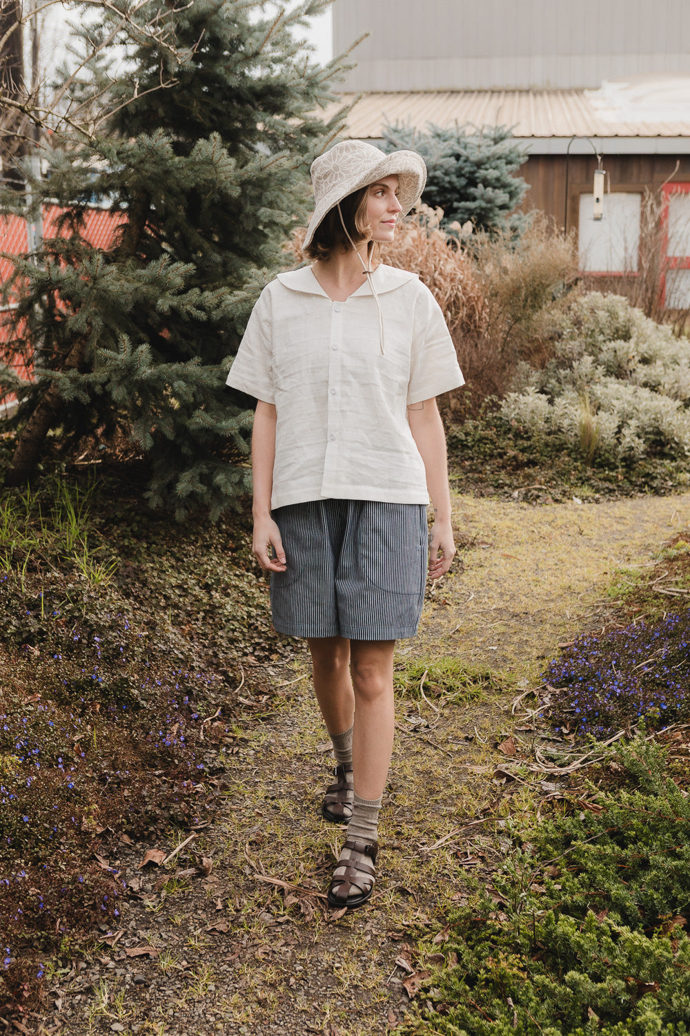 Isola Top in Salt Linen