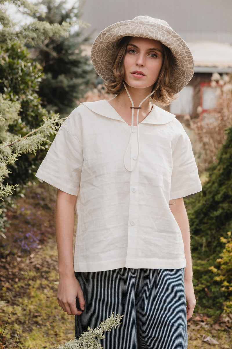 Isola Top in Salt Linen