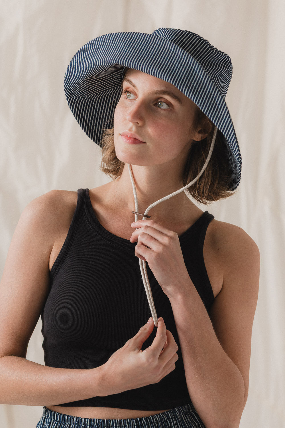 Gardener's Hat in Hickory Stripe