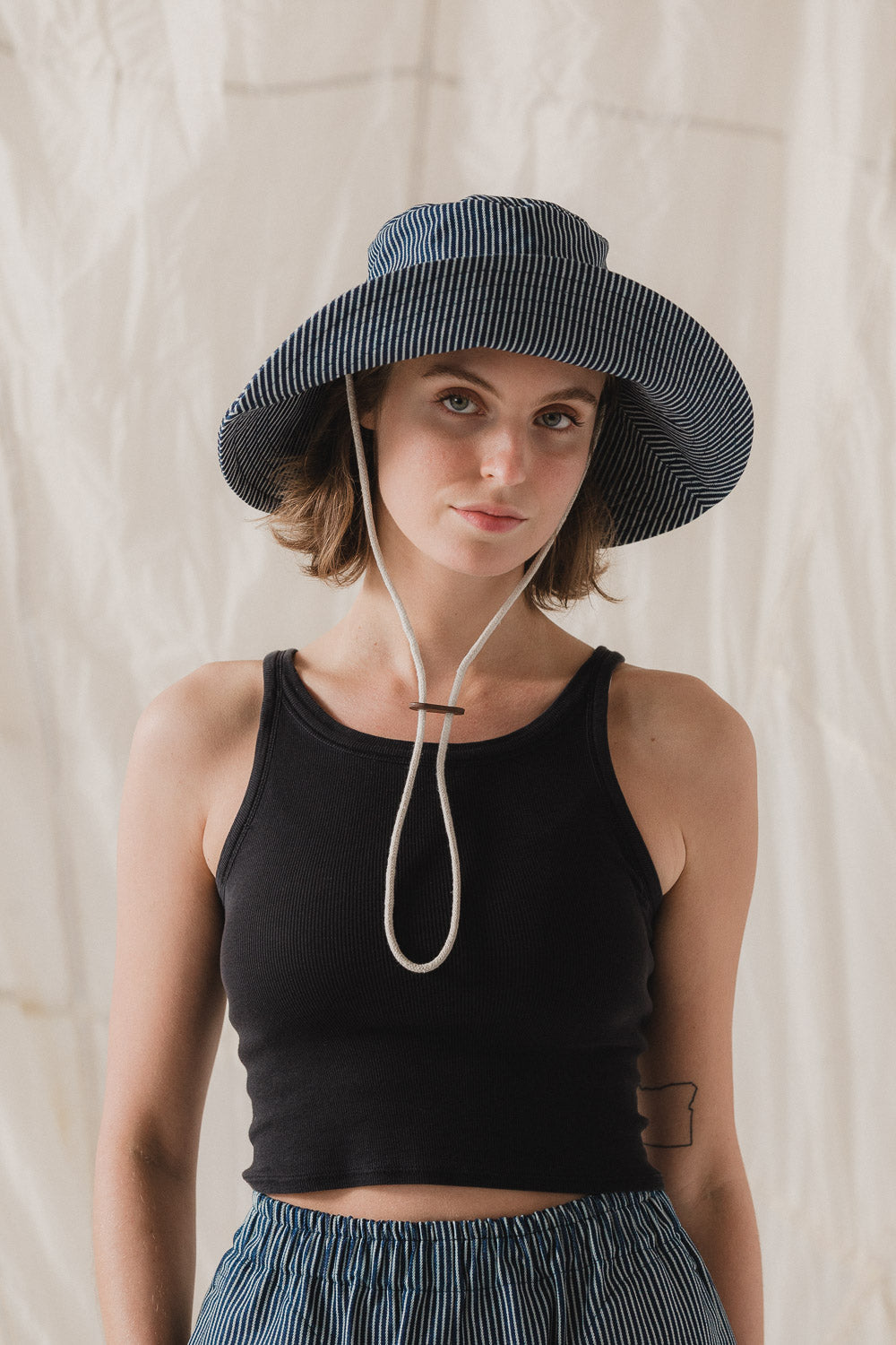 Gardener's Hat in Hickory Stripe