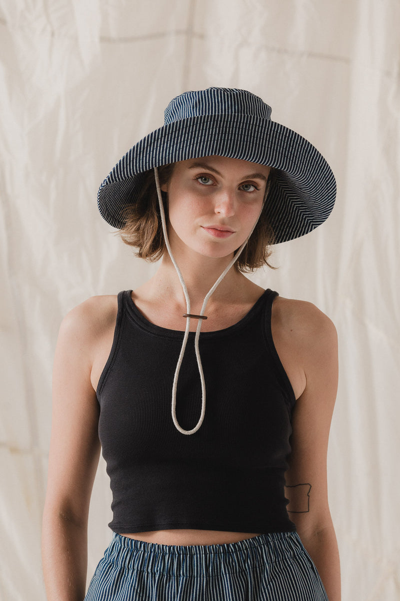 Gardener's Hat in Hickory Stripe