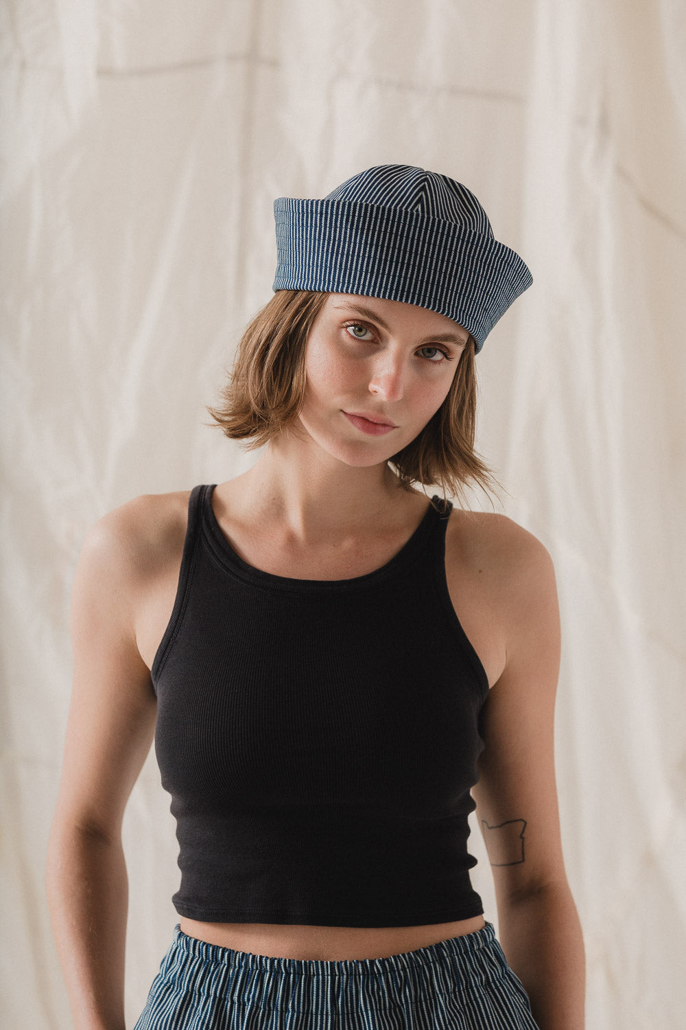 Marée Hat in Hickory Stripe