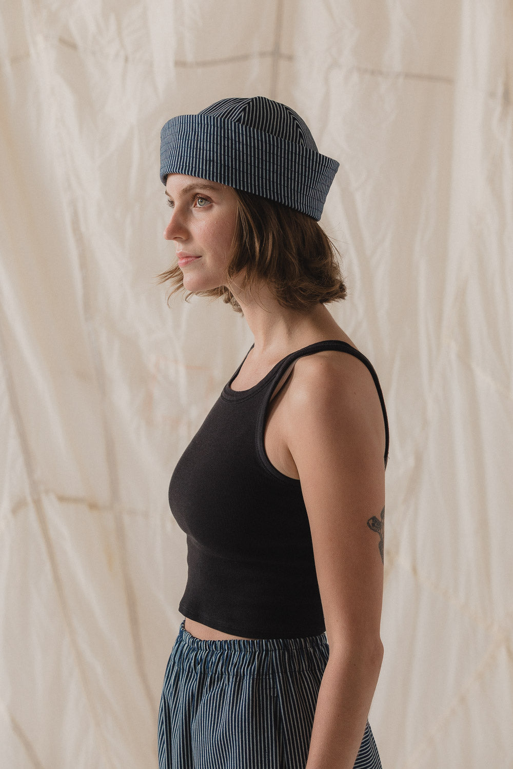 Marée Hat in Hickory Stripe