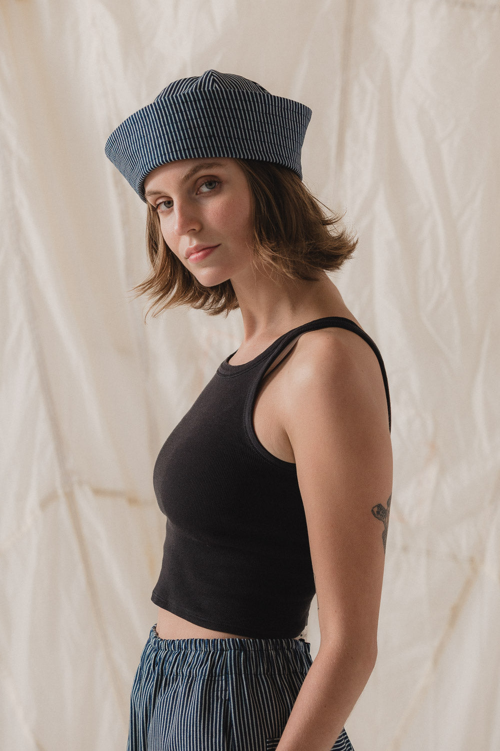 Marée Hat in Hickory Stripe