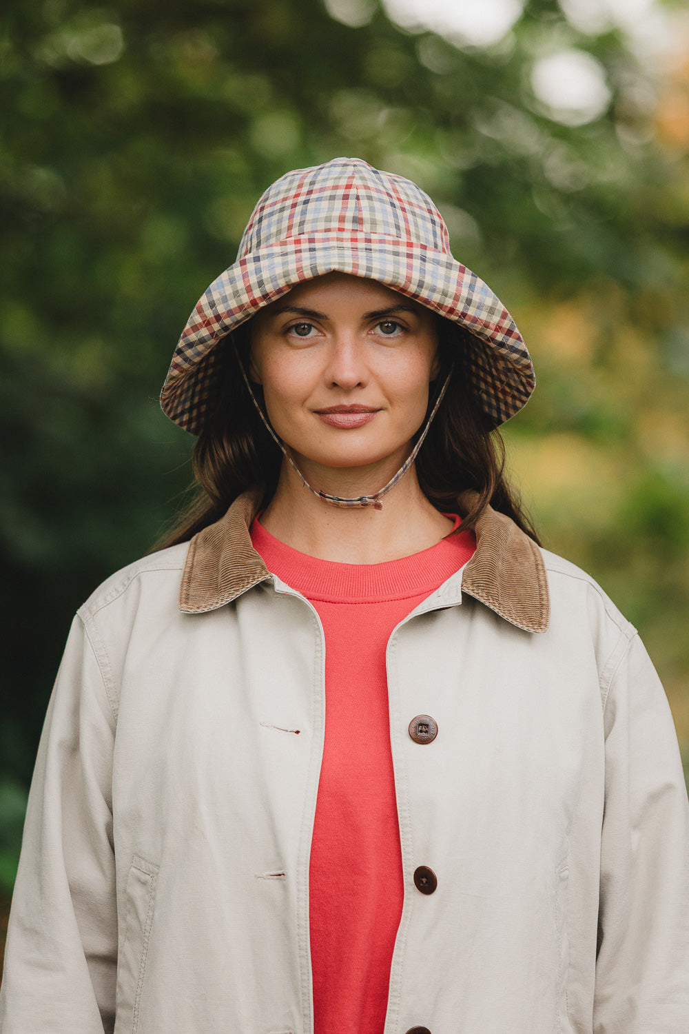 Cirrus Rain Hat in Hedgerow Gingham