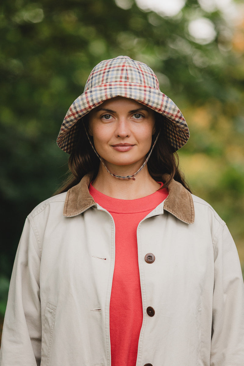 Cirrus Rain Hat in Hedgerow Gingham