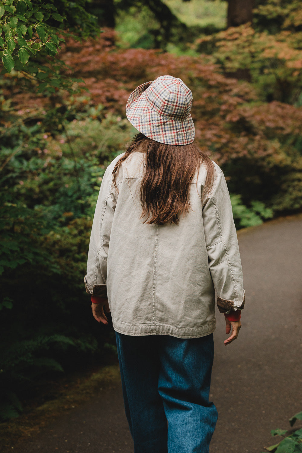 Cirrus Rain Hat in Hedgerow Gingham