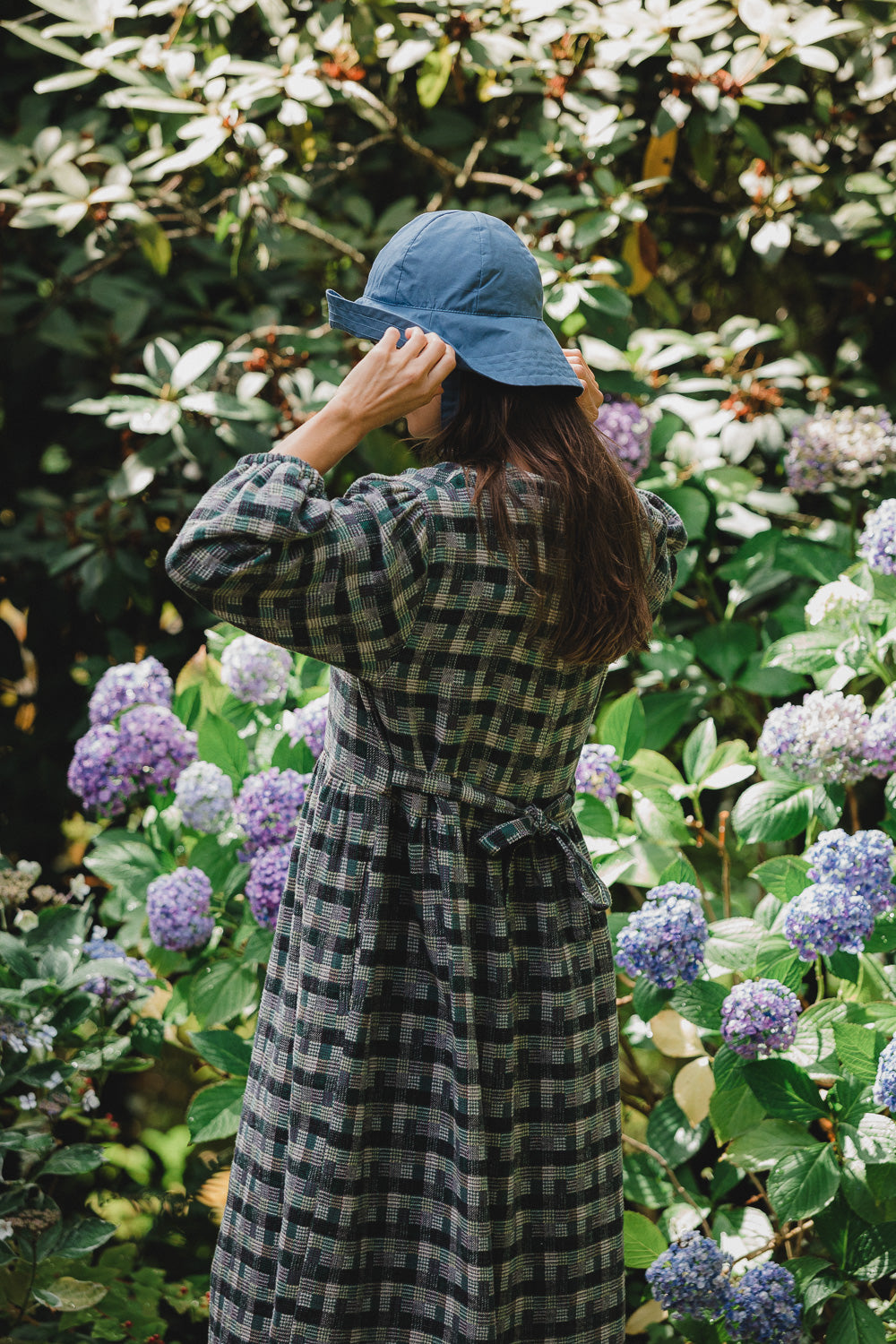 Rowena Dress in Juniper Plaid