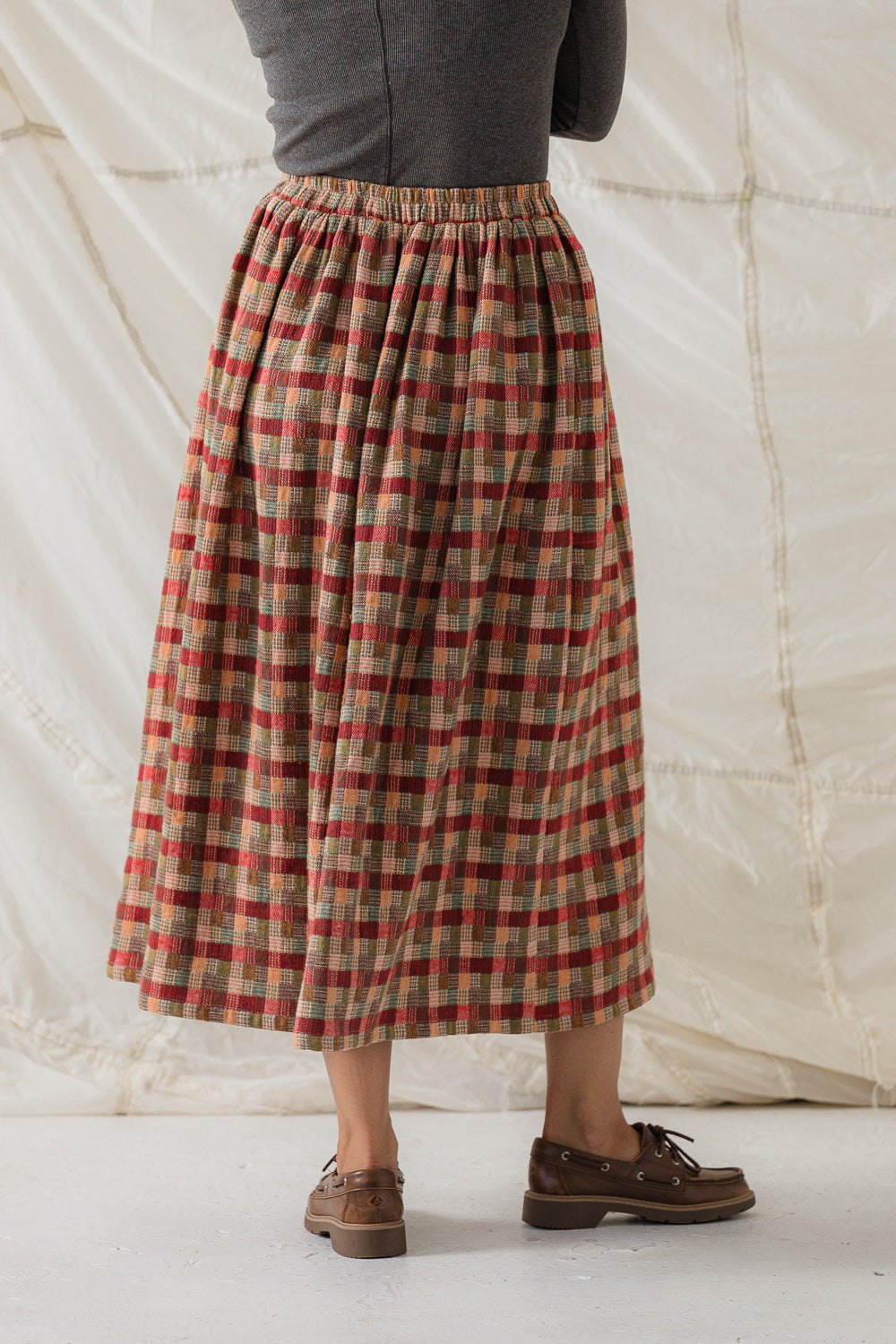Maisie Skirt in Persimmon Plaid