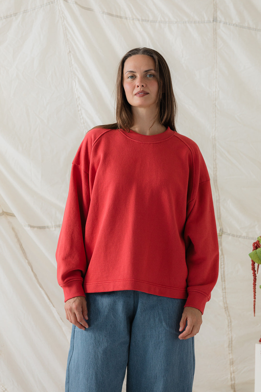 Faris Sweatshirt in Vermillion