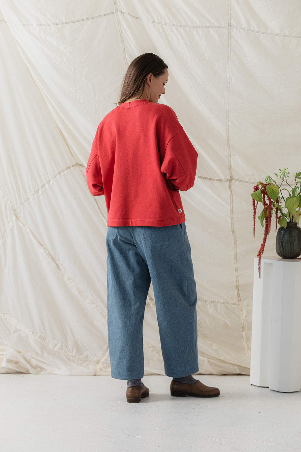 Faris Sweatshirt in Vermillion