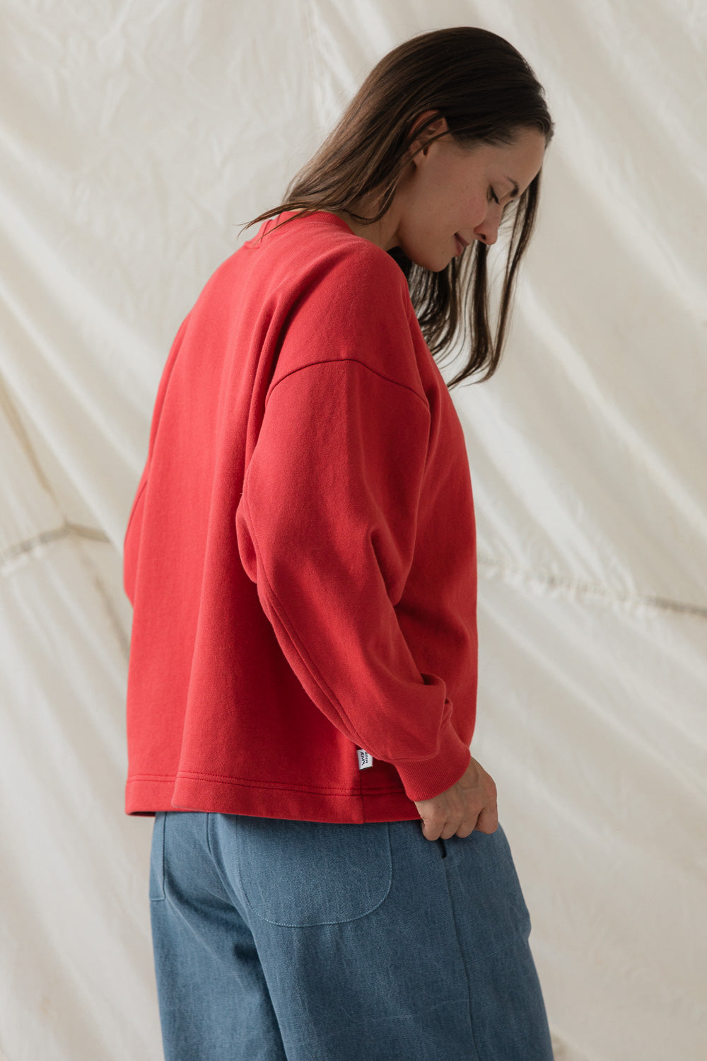 Faris Sweatshirt in Vermillion