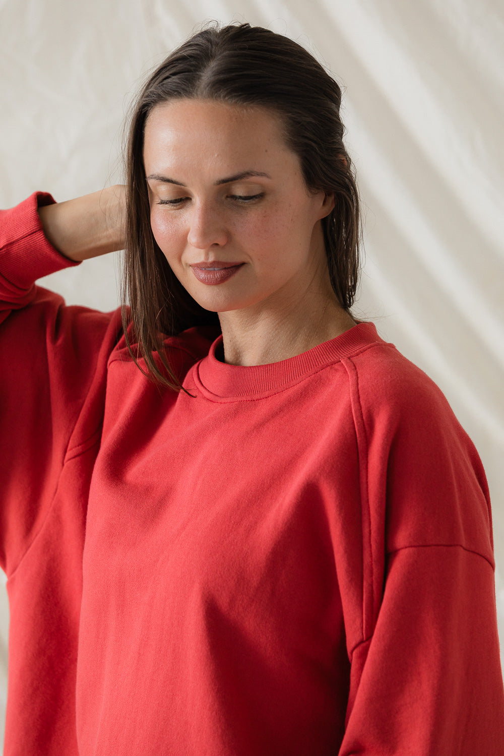 Faris Sweatshirt in Vermillion