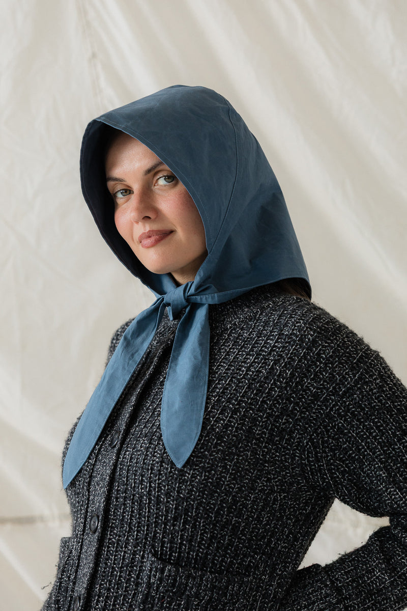 Nimbus Rain Bonnet in Storm Blue