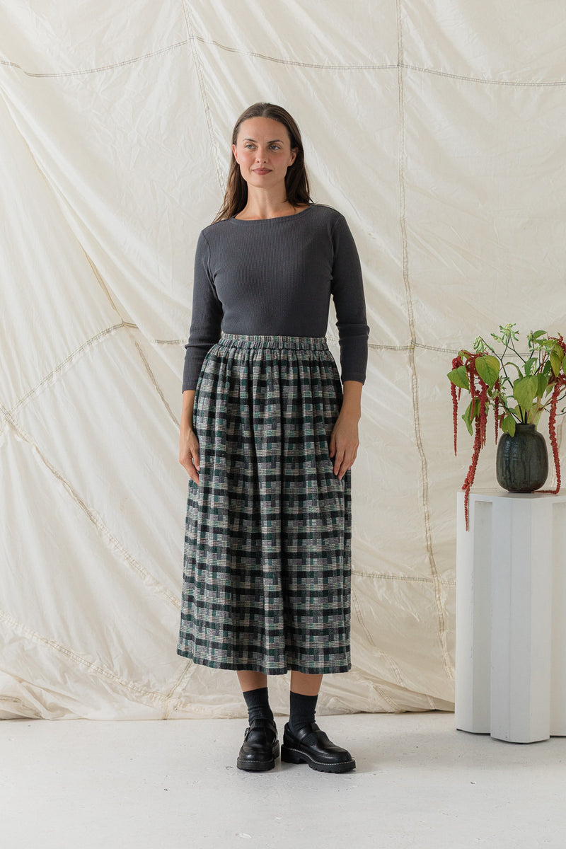 Maisie Skirt in Juniper Plaid
