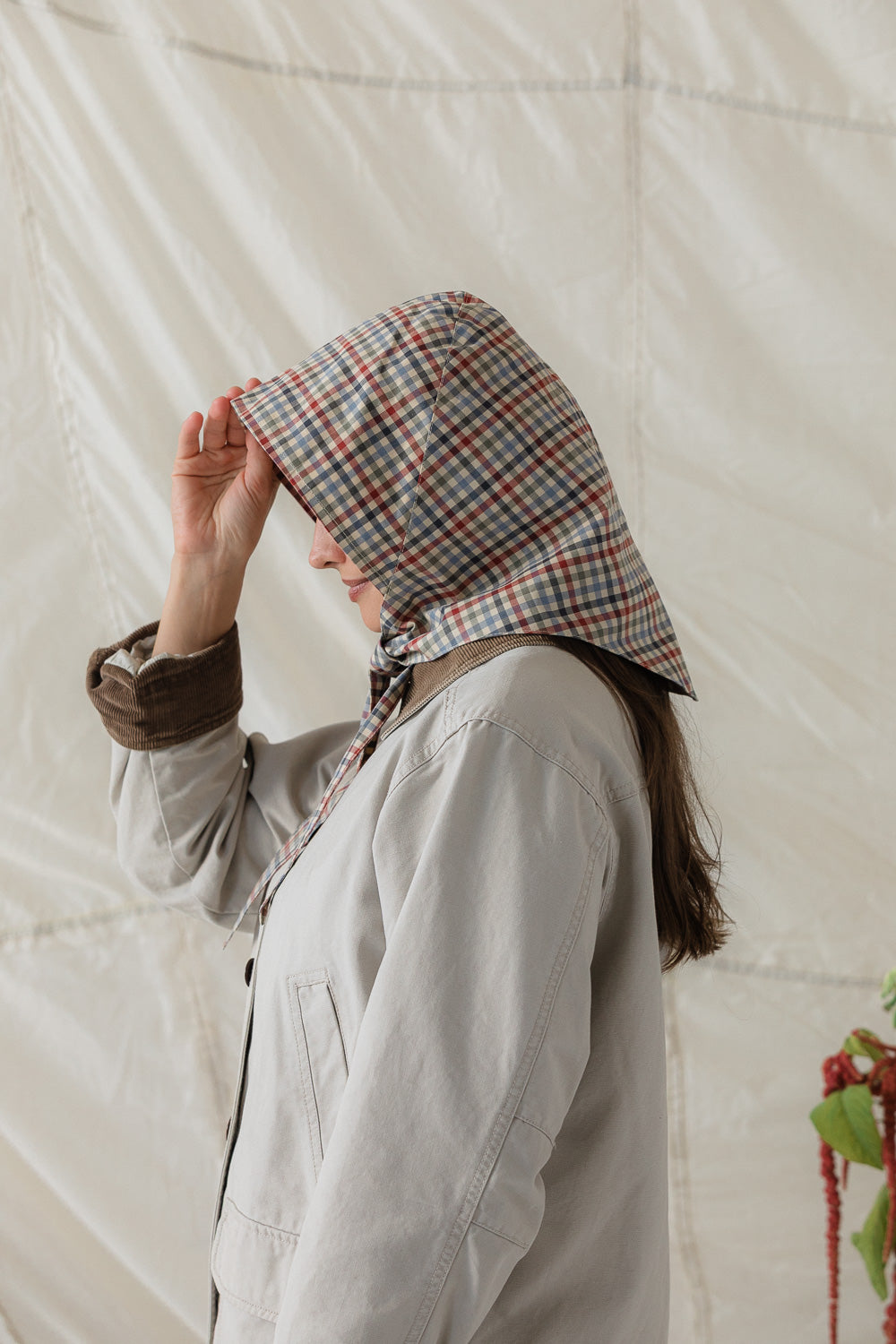 Nimbus Rain Bonnet in Hedgerow Gingham