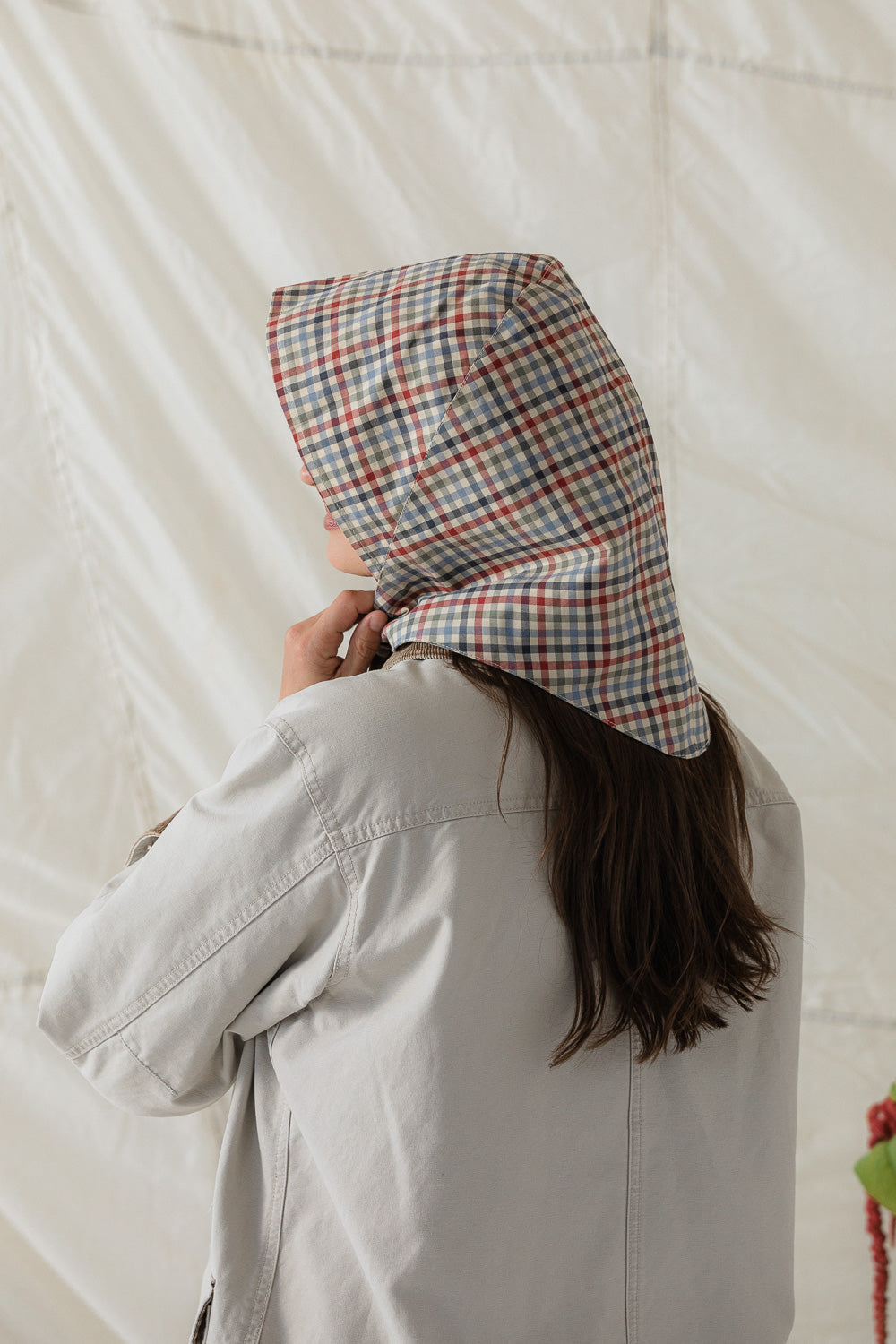 Nimbus Rain Bonnet in Hedgerow Gingham