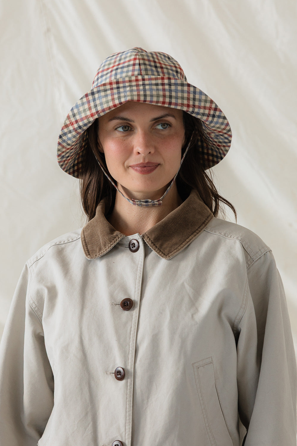 Cirrus Rain Hat in Hedgerow Gingham