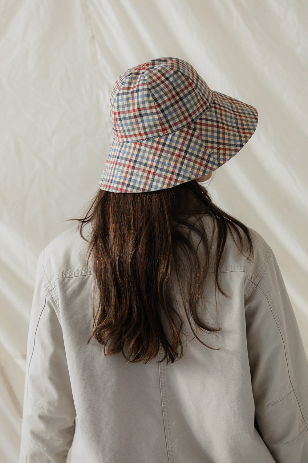 Cirrus Rain Hat in Hedgerow Gingham