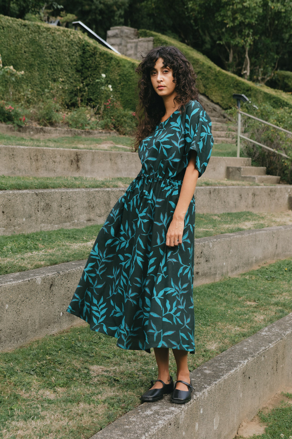 Equinox Dress in Forest Canopy