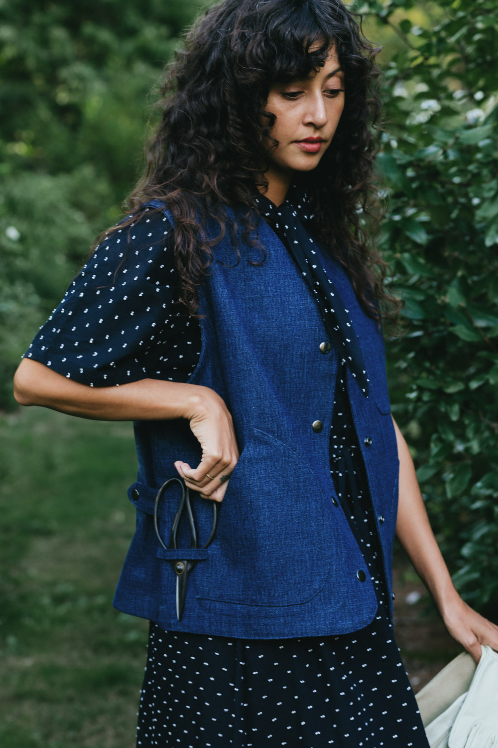 Studio Vest in Deep Indigo Denim