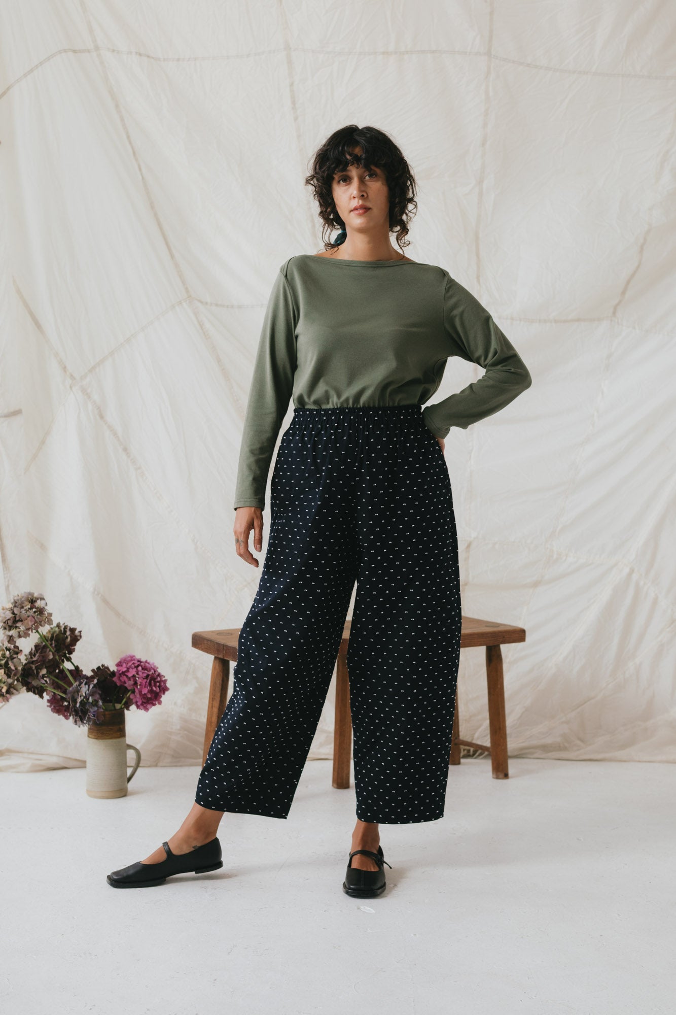 Boatneck Tee in Artichoke
