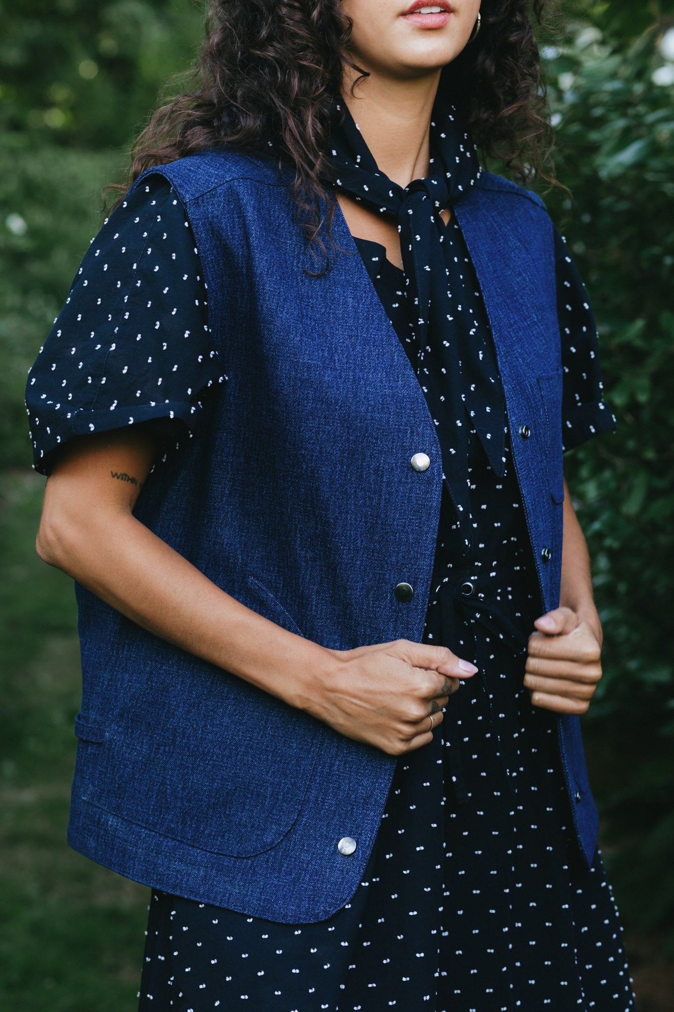 Studio Vest in Deep Indigo Denim