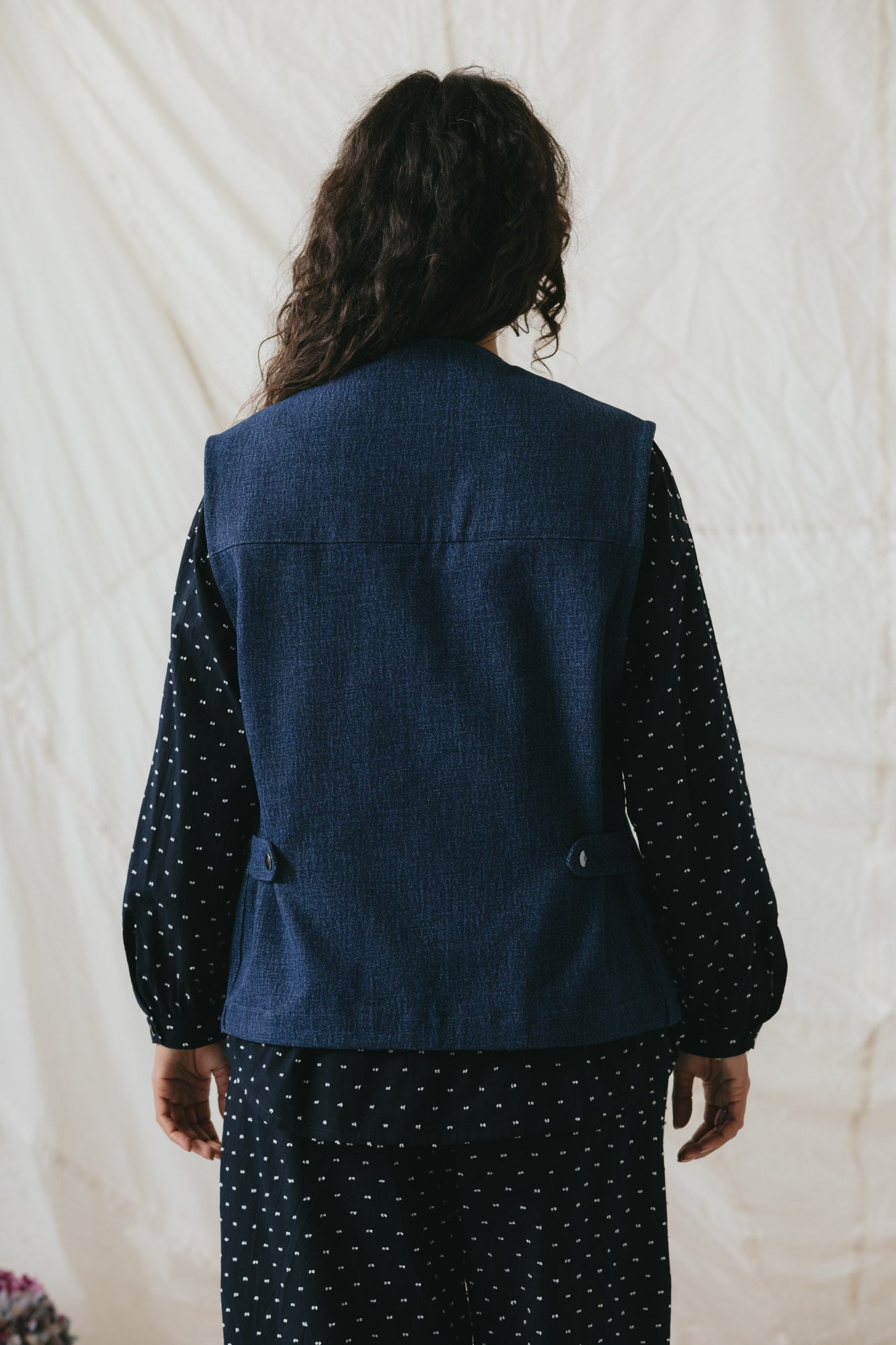 Studio Vest in Deep Indigo Denim