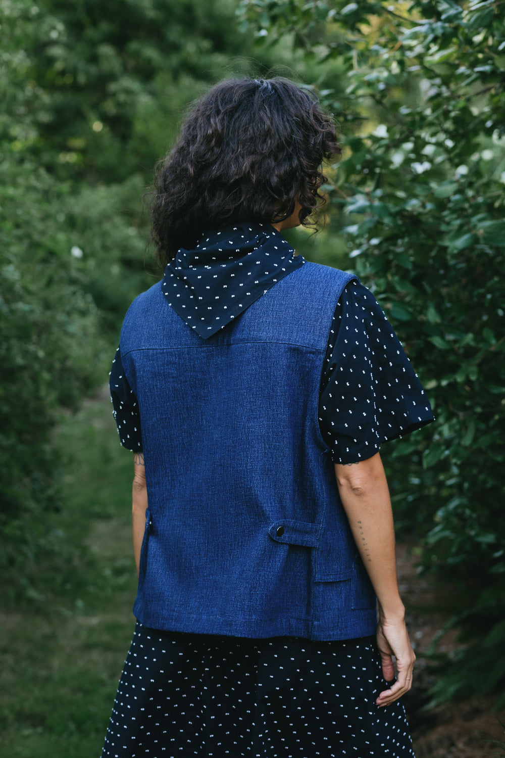 Yuri Kerchief in Polka Dot Dobby