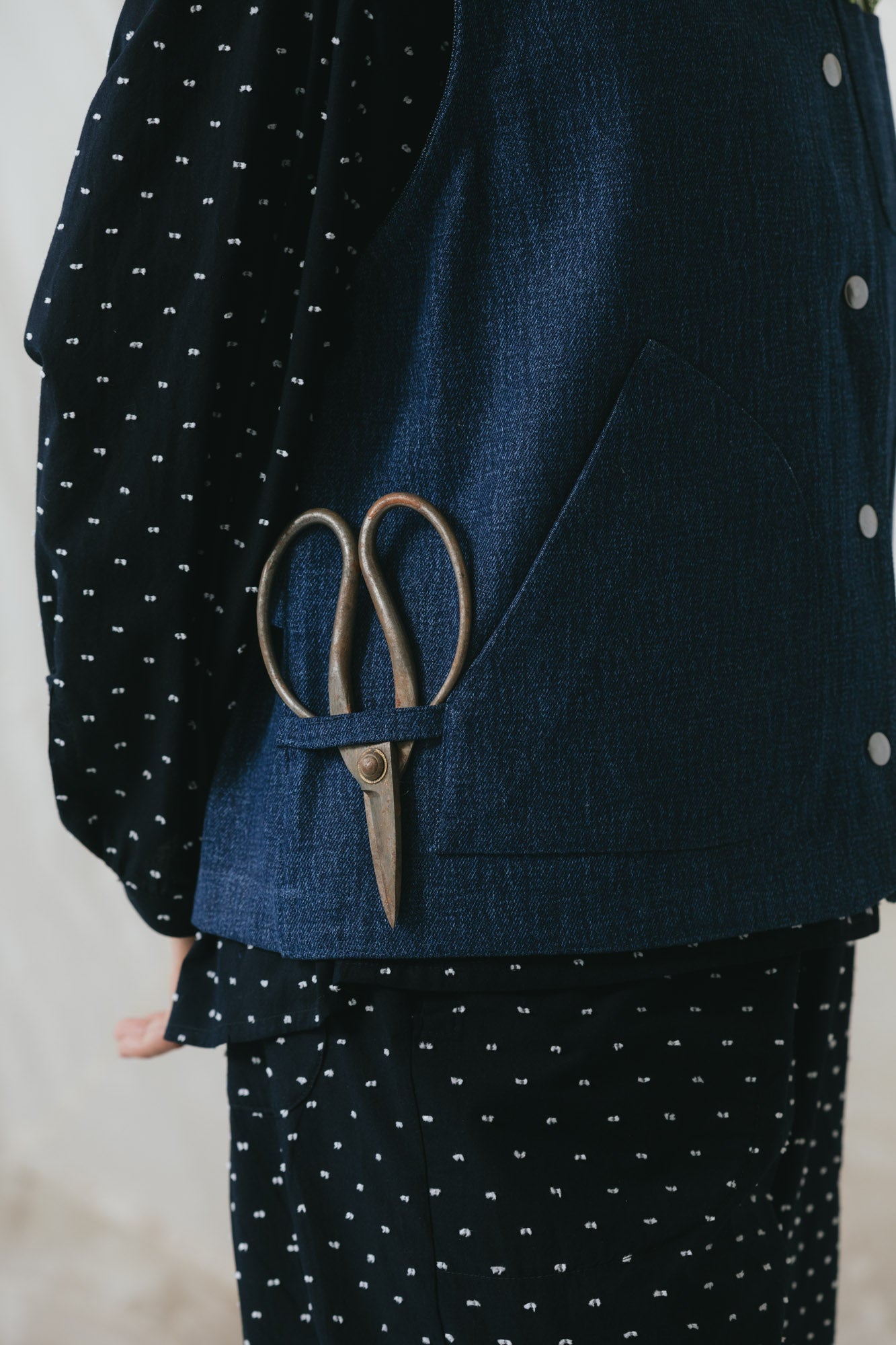 Studio Vest in Deep Indigo Denim