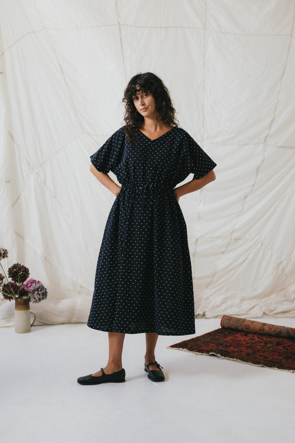 Equinox Dress in Polka Dot Dobby