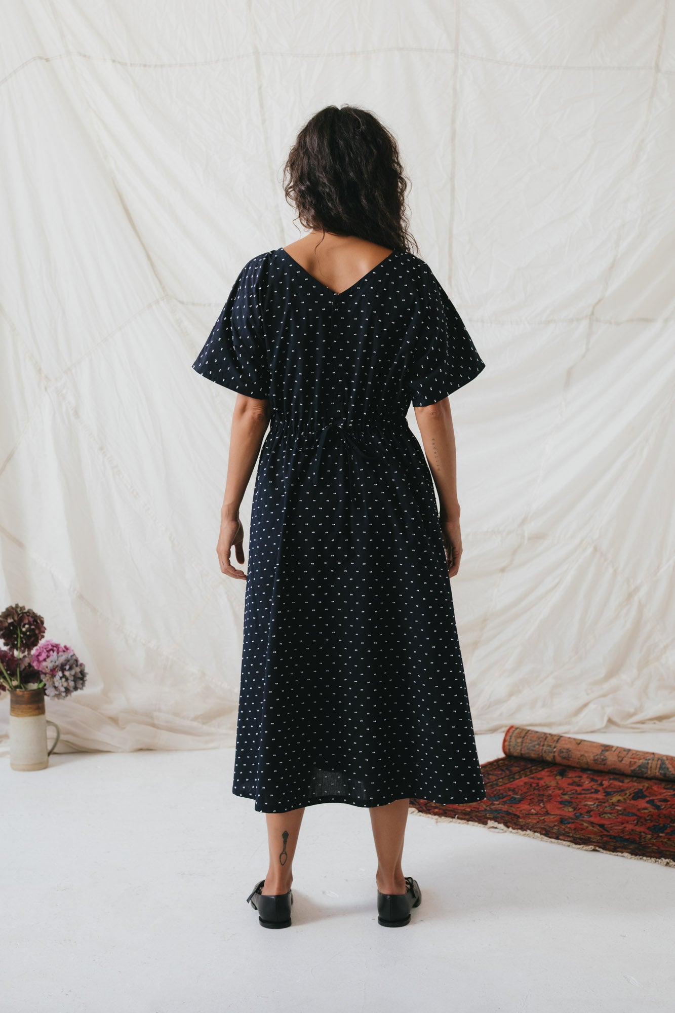 Equinox Dress in Polka Dot Dobby