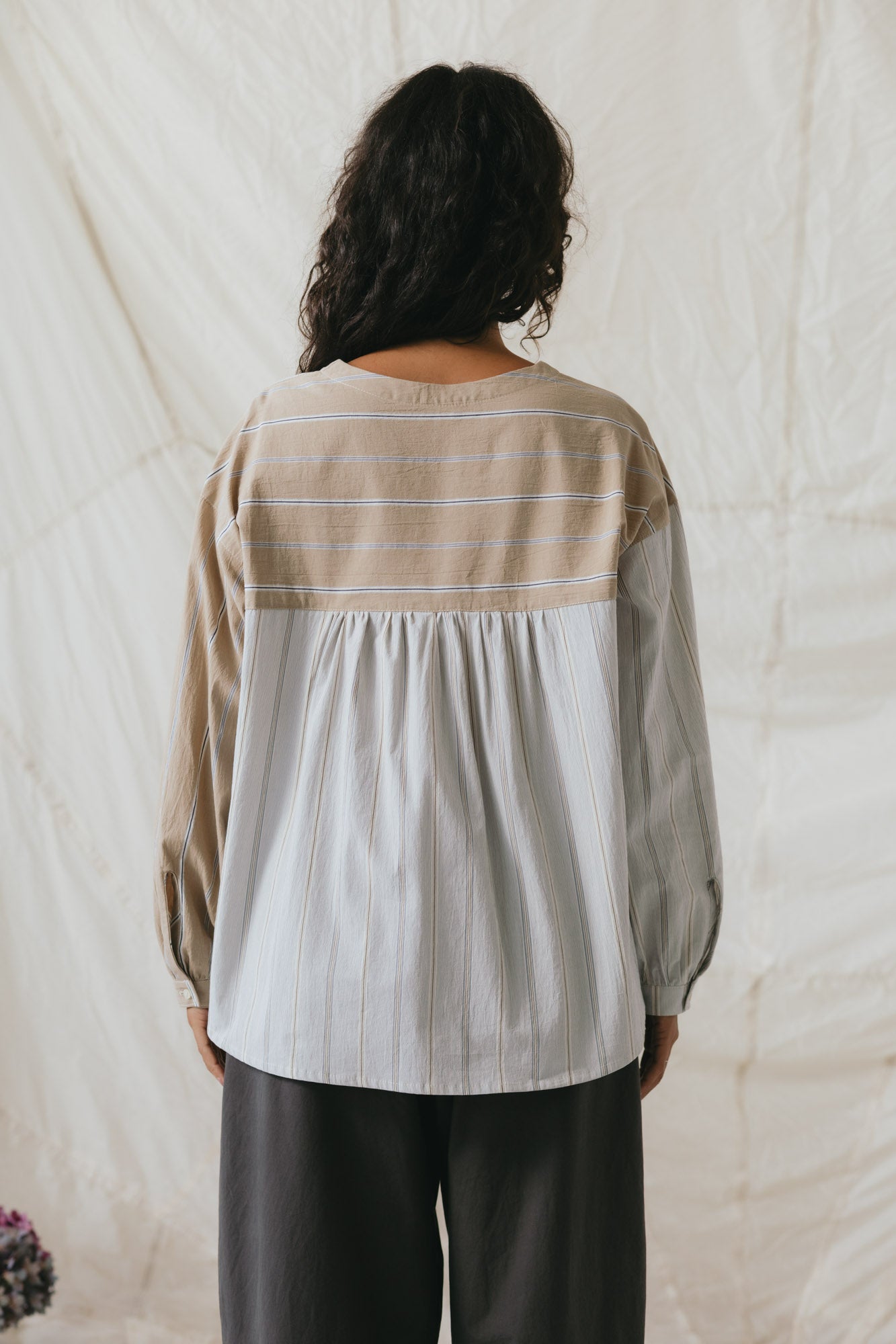 Rhys Top in Oxford Stripe