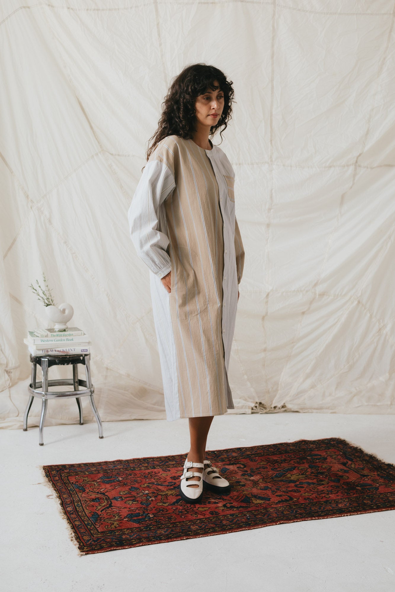 Rhys Dress in Oxford Stripe